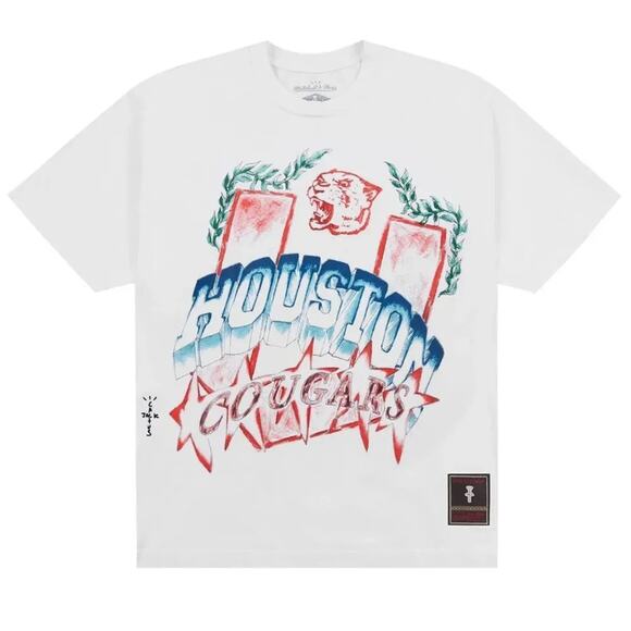 Cactus Jack by Travis Scott x Mitchell & Ness University Of Houston XL Tee New - Picture 1 of 3